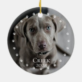 愛犬猫フォトポーズクミニマルル セラミックオーナメント (裏面)