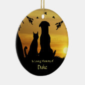 愛犬猫記念名前をカスタムするスピリチュアル詩 セラミックオーナメント (右)