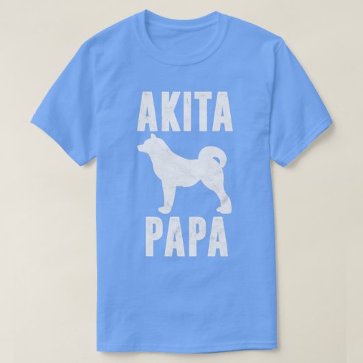愛犬用の秋田パパ Tシャツ (デザイン正面)