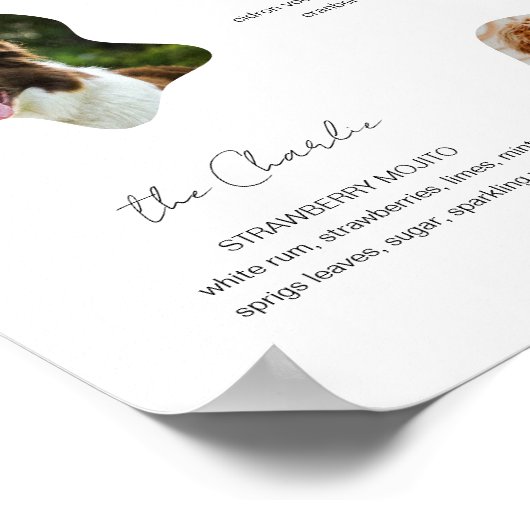 愛犬結婚の看板飲みカスタム物2写真 ポスター (角)