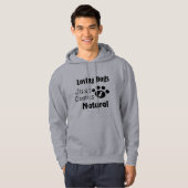 愛犬自然来人のフード付きスウェットシャツ パーカ (正面フル)