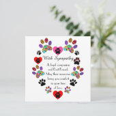 愛犬見舞いカードの紛失(美) カード (スタンド正面)