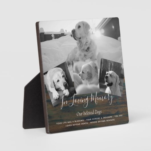 愛犬記念写真追悼詩 フォトプラーク (正面)