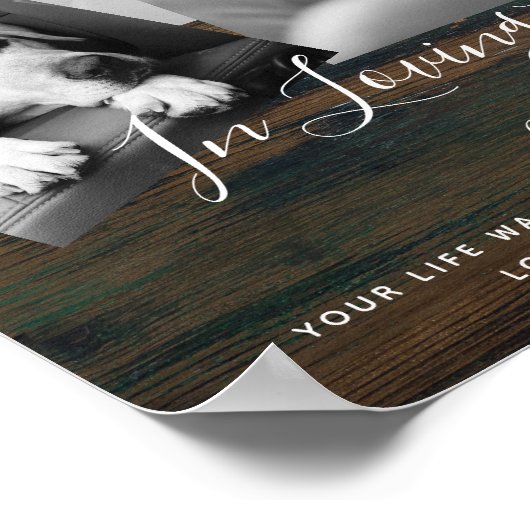 愛犬記念写真追悼詩 ポスター (角)