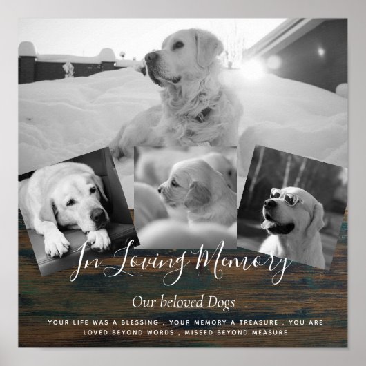 愛犬記念写真追悼詩 ポスター (正面)