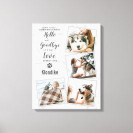 愛犬記念大理石4フォトコラージュ キャンバスプリント