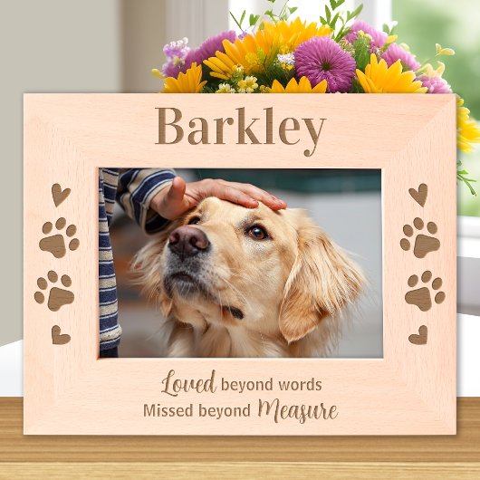 愛犬記念木パーソナライズされた写真 レーザー彫刻フレーム
