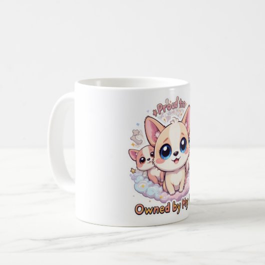 愛犬誇りを持ったの愛犬のマグカップの愛犬 コーヒーマグカップ (正面左)