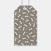 愛犬誕生日可愛い子犬の前柄プリントパターン ギフトタグ (正面)