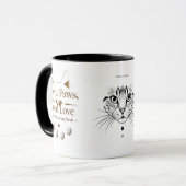 愛犬静かの愛犬 – かわいい金ゴールド猫マグカップ マグカップ (正面左)