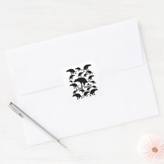 愛犬 スクエアシール (封筒)