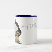 愛犬 – 女性版1 ツートーンマグカップ (中央)