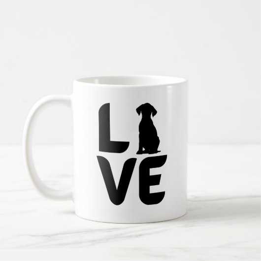 愛犬(座る) コーヒーマグカップ (左)