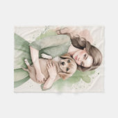 愛犬、愛犬 フリースブランケット (正面(横))