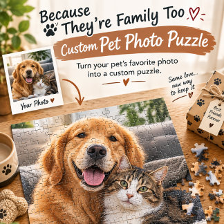愛犬 愛猫 家族の思い出 ペット写真パズルギフト ジグソーパズル