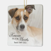 愛犬 永遠に心の中に フォト セラミックオーナメント (左)