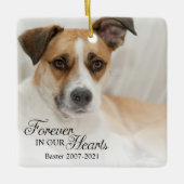 愛犬 永遠に心の中に フォト セラミックオーナメント (正面)
