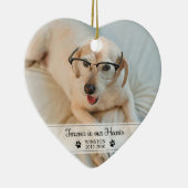 愛犬 永遠に私たちの心の中に フォト セラミックオーナメント (右)