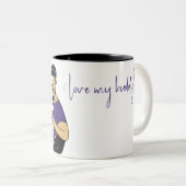 愛犬 – 男性版 ツートーンマグカップ (正面右)