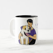 愛犬 – 男性版 ツートーンマグカップ (正面左)