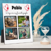 愛犬 – 4フォトコラージュカスタマイズー フォトプラーク (側面)