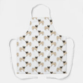 愛犬PUGが可愛い漫画の犬のパターンを育て エプロン (正面)