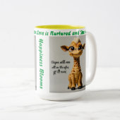 愛独占的と幸福のためのコーヒーマグ ツートーンマグカップ (正面右)