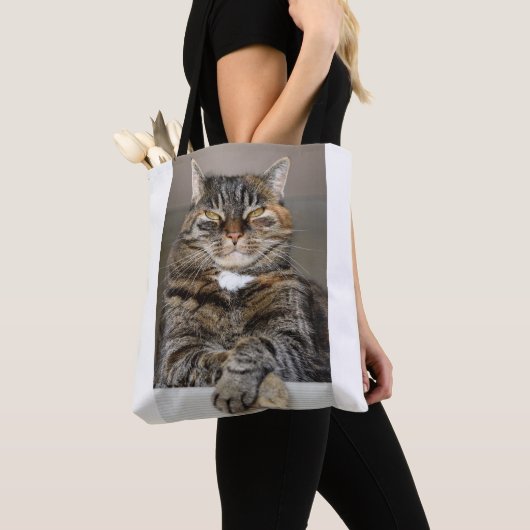 愛猫おもしろいは皮肉なユーモアが印象的ではない トートバッグ (クローズアップ)