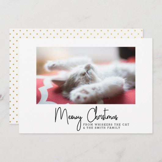 愛猫からのクリスマスの挨拶 シーズンカード (正面/裏面)