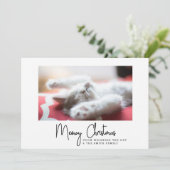 愛猫からのクリスマスの挨拶 シーズンカード (スタンド正面)