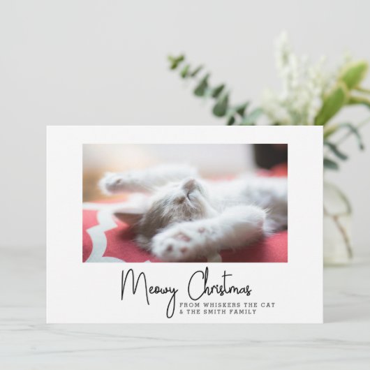 愛猫からのクリスマスの挨拶 シーズンカード (スタンド正面)