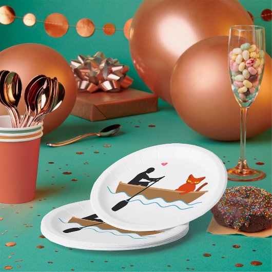 愛猫とルーワーおもしろいでお洒落愛猫 ペーパープレート