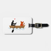 愛猫とルーワーおもしろいでお洒落愛猫 ラゲッジタグ (正面横)