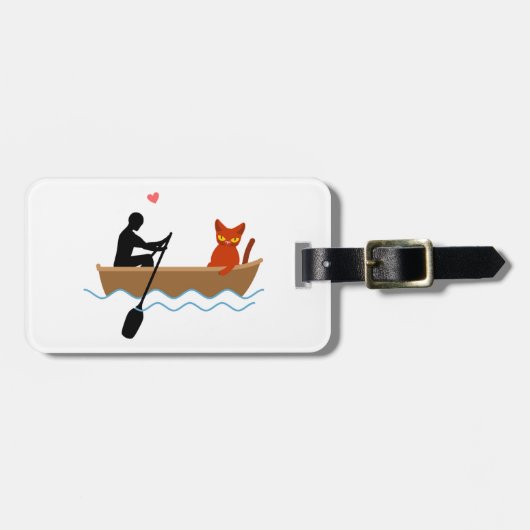 愛猫とルーワーおもしろいでお洒落愛猫 ラゲッジタグ (正面横)