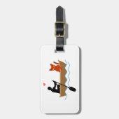 愛猫とルーワーおもしろいでお洒落愛猫 ラゲッジタグ (正面縦)