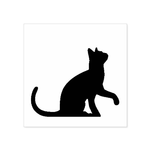 愛猫と前足のアートスタンプ ラバースタンプ (インプリント)