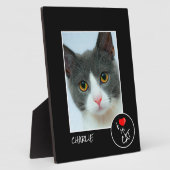 愛猫のカスタム写真 - ペット愛好家 フォトプラーク (側面)