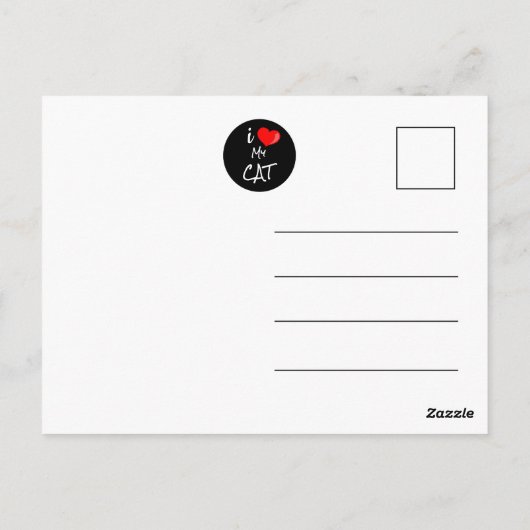 愛猫のカスタム写真 - ペット愛好家 ポストカード (裏面)