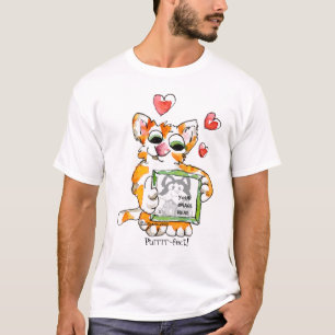 愛猫のハートのカスタムのTシャツ Tシャツ