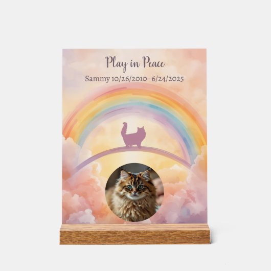 愛猫のメモリアルサイン - 私の守護天使 アクリルサイン (正面)
