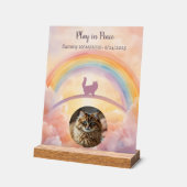 愛猫のメモリアルサイン - 私の守護天使 アクリルサイン (傾斜)