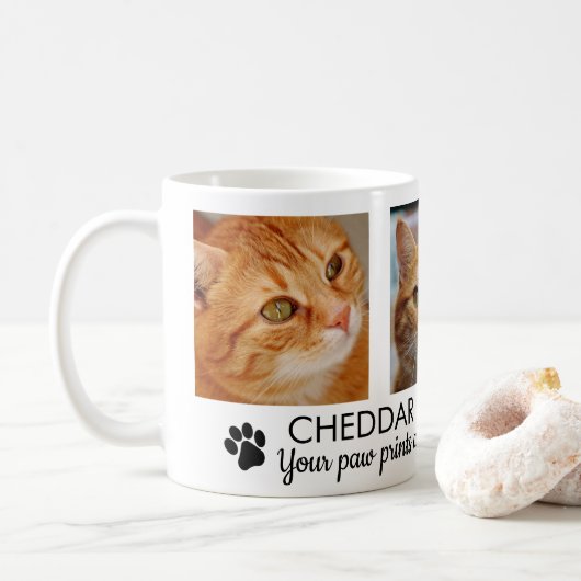 愛猫の写真入りメモリアルマグカップ コーヒーマグカップ (ドーナツ)