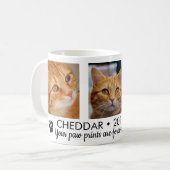 愛猫の写真入りメモリアルマグカップ コーヒーマグカップ (正面左)