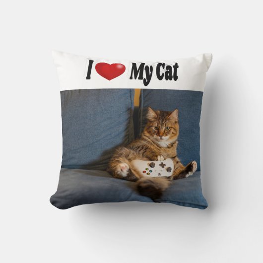 愛猫の写真 クッション (正面)