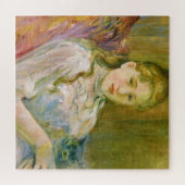愛猫の少女(by Berthe Morisot) ジグソーパズル (横)