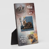 愛猫の思い出写真プレート　ネイビー＆ラストパウズのお気に入りの写真 フォトプラーク (側面)