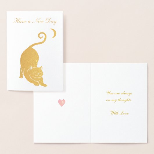 愛猫の挨拶を楽しむ 箔カード (ディスプレー)