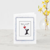 愛猫の死のお悔やみカード、大切な猫の死について カード (黄色い花)