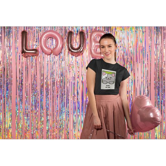 愛猫をテーマにしたプリンとビブ前向きス Tシャツ