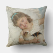 愛猫を抱き締める少女 クッション (裏面)
